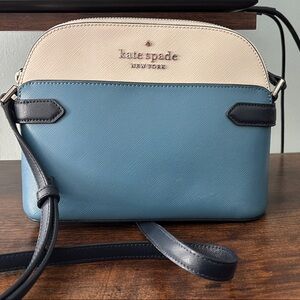 Kate Spade Blue and Cream Crossbody Bag